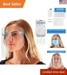 10 Pack Full Face Shields With Glasses Frames - Ideal For Salons & Workplaces. Fixed Price $39.99.