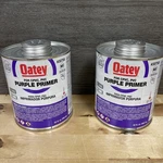 Pack Oatey 30758 Purple Primer For Cpvc, 32 Fl. Oz. Each. Fixed Price $26.37.