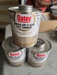 Oatey 32 Oz Regular Clear Pvc Pipe Fitting Cement - 12 Cans New. Fixed Price $140.00.
