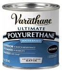Varathane 200261H Water-based Ultimate Polyurethane, Half Pint, Satin Finish. Fixed Price $17.95.
