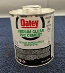 (qty 2) Oatey 31020 Medium Clear Pvc Pipe Fitting Cement 32 OZ./946 Ml. Fixed Price $26.57.