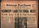 Pittsburgh Post-gazette Nov 26, 1963 Jfk & Lee Harvey Oswald Funerals 110121WEEM. Fixed Price $41.62.