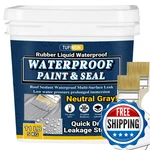 Rubber Liquid Waterproof Sealant Tufinein 11 LB/5 Kg Neutral Gray Quick Drying. Fixed Price $127.00.
