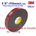 3M 1/2" X 9/15/21/108 Vhb Double Sided Foam Adhesive Tape 5952 Gopro Action Can. Fixed Price $59.99.