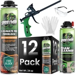 Sprayman X-climate Pro Fire Block Foam Sealant 24OZ 660G, 12 Pack Gun Incl. Set. Fixed Price $139.84.