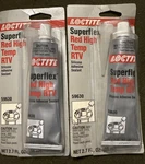 Loctite 59630 2.7 Oz Superflex Red High Temp Rtv Silicone Adhesive Sealant 2PC. Fixed Price $39.99.