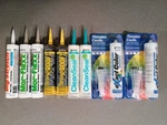 Sashco Caulk Lot 9 Tubes Big Stretch, Kitchen & Bath, Mortar, Roof, Color Match. Fixed Price $48.88.