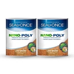 Seal-once Nano+poly Penetrating Wood Sealer With 2 Gallon, Light Brown. Fixed Price $148.99.