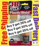 8237 Plasticweld Epoxy Putty Stick. Fixed Price $8.50.
