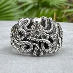 Handcrafted 925 Sterling Silver Kraken Ring Mythical Sea Creature Octopus. Fixed Price $109.98.