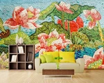 3D Tile Flower ZHUA10093 Wallpaper Murals Removable Self-adhesive Ann. Fixed Price $14.29.