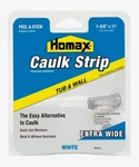 Homax Tub & Wall Caulk Strips 1-5/8" 11' White Peel Stick Extra Wide 34040. Fixed Price $14.99.