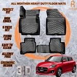 3D Molded Car Floor Mats Liners For Suzuki Swift 2017-2024 All Season Heavy Duty. Fixed Price $111.59.