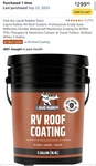 Liquid Rubber Rv Roof Sealant- Professional-grade Solar Reflective Flexible Wate. Fixed Price $220.00.