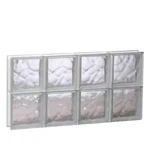 Clearly Secure Glass Block Window 31" X 15.5" Frameless Wave Pattern Non-vented. Fixed Price $127.47.