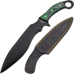 15" Tone Frost Wood Kukri Black Hunting Knife With Leather Sheath. Fixed Price $49.99.