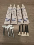 H.b. Fuller Q-tel 2052 Re-enterable Silicone Adhesive/sealant, 4 Tubes 3O.Z.. Fixed Price $16.00.