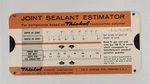 Thiokol Chemical Corp. Joint Sealant Estimator Calculator 1961 Slide Rule Chart. Fixed Price $17.99.