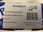 Csb 30100RCP 1-1/4 Repair Wall Bend Beaded Connection Chrome 20 Gauge. Fixed Price $14.99.