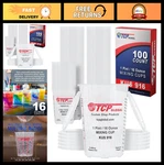 Custom Shop 16-OZ Paint Mixing Cups, Plastic Measuring Box Of 100. Fixed Price $67.99.