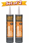 Liquid Nails Concrete Mortar Repair 10.3OZ CR-805 Gray Set Of 2 Fast Fix. Fixed Price $18.55.