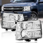 Clear Lens Chrome Headlight Front Lamps For 07-13 Chevy Silverado 1500 2500 3500. Fixed Price $69.88.