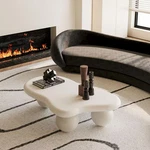 Jorian 40 In. Modern Cream White Specialty Shaped Mdf Wood Top Coffee Table With. Fixed Price $290.06.