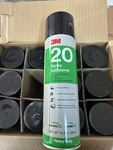 3M Heavy Duty 20 Spray Adhesive Clear, Net Weight 13.75 Oz, 12 Pack. Fixed Price $80.00.