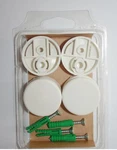 Round Mirror Mounting Clips Set (4-PACK) Diam. 1-3/8" White. Fixed Price $9.99.