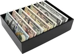 8 Compartment Money Organizer, Black Acrylic Cash Tray Holder For Bills. Fixed Price $32.99.