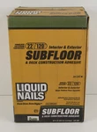 Lot Of 12 Liquid Nails Subfloor Deck Construction Adhesive 28 Oz Cartridges. Fixed Price $71.99.