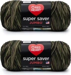 Red Heart Super Saver Jumbo Camouflage Yarn Pack Of 283G/10OZ Acrylic -.... Fixed Price $26.90.