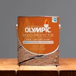 Olympic Wood Protector Stain Plus Sealant, Semi-transparent Cedar 1 Gallon. Fixed Price $49.97.