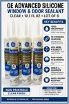 X General Electric Advanced 100% Silicone Clear - Window & Door Projects 08/26. Fixed Price $47.39.