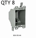 8 New Gardner Bender BOX-RS14N Gang Old Work Electrical Switch/outlet Boxes. Fixed Price $16.85.