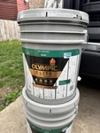 Olympic Elite Solid Stain + Sealant Beige 5 Gallon Waterproof For Wood. Fixed Price $190.00.