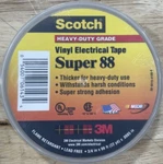 3M Scotch Super 88 Vinyl Electrical Tape, 3/4 X 66 Ft, Black, 8.5 Mil, 1 Roll. Fixed Price $7.75.