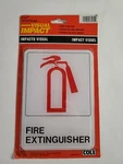 Sign Fire Extinguisher 5" 7" Rigid Plastic Self-adhesive Hillman New. Fixed Price $13.59.