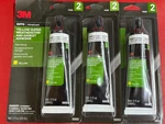 Lot Of (3) 3M 08002 Yellow Super Weatherstrip And Gasket Adhesive Fl.oz. Tubes. Fixed Price $28.99.