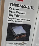 Fixed Copper Pan-flashed Skylight With Tempered Glazing By Velux.. Fixed Price $275.00.