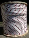 Sailboat Rigging Rope 3/8" X 150' White/red Double Braided Sheet Halyard Line. Fixed Price $128.00.