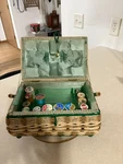 Medium Size Vintage Sew Box. Fixed Price $30.00.