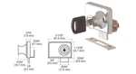Crl LK47KA Brushed Nickel Keyed Alike Clamp-on Lock For 1/4" Double Glass Door. Fixed Price $15.20.