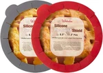 "2-PACK Adjustable Silicone Pie Crust Shields (9-11.5 ), Food-grade, Red & Grey.. Fixed Price $19.44.