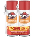 Kraken Bond Extreme Fire Block Polyurethane Foam Sealant 12OZ Pack -straw Use. Fixed Price $23.99.