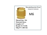 E-z Lok P/n 400-M6 Threaded Brass Insert For Wood 25 Pieces. Fixed Price $19.99.