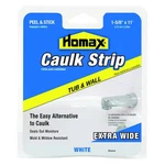 Homax Hybrid Caulking Strip, 5/8 11 Ft, Box, White, Base, Tub &. Fixed Price $16.53.