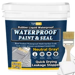 Rubber Liquid Waterproof Sealant Tufinein 53OZ/1.5KG Neutral Gray Quick Drying. Fixed Price $62.05.