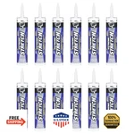 Dap 18715 12-PACK 10.1OZ Extreme Stretch Crackproof Elastomeric Sealant, White. Fixed Price $111.76.