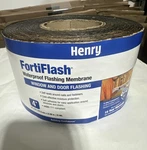 Henry Fortiflash Butyl Waterproof Flashing Membrane 4" X 75' Roll (12) Pack. Fixed Price $300.00.